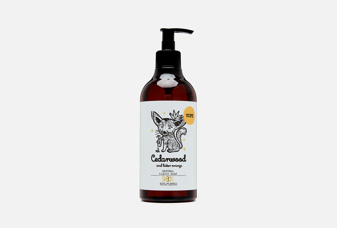 YOPE Liquid soap  Cedarwood & bitter orange