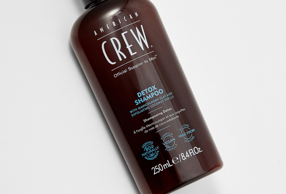 AMERICAN CREW Detox Hair & Scalp Shampoo Manicouagan Clay & Exfoliating Coconut Shells