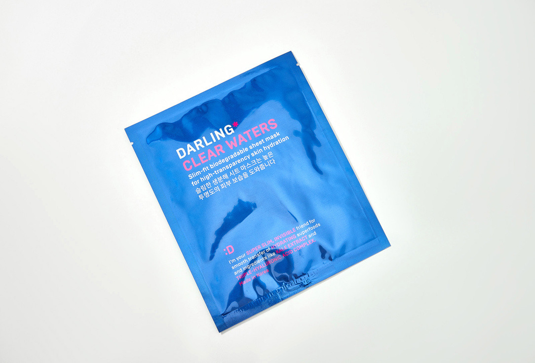 DARLING* biodegradable hydrating face sheet mask Clear waters