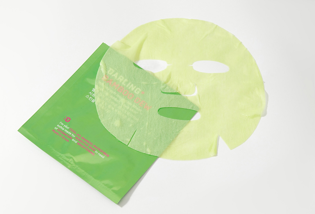 DARLING* Velvety soft microfiber face sheet mask Bamboo dew