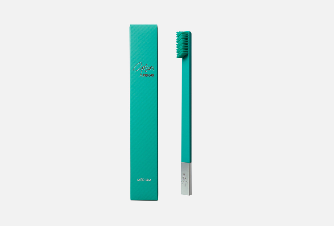 Apriori Medium Toothbrush Slim By Apriori Turquoise Blue