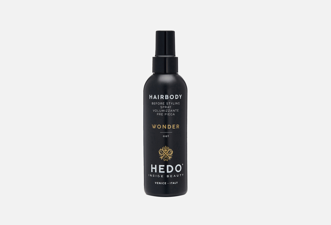 Volumizing hair spray with organic Oat extract Hedo Hairbody 