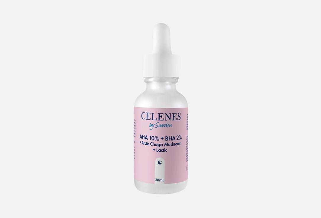 CELENES Face serum Aha 8% + bha 2% + lactic + arctic chaga mushroom