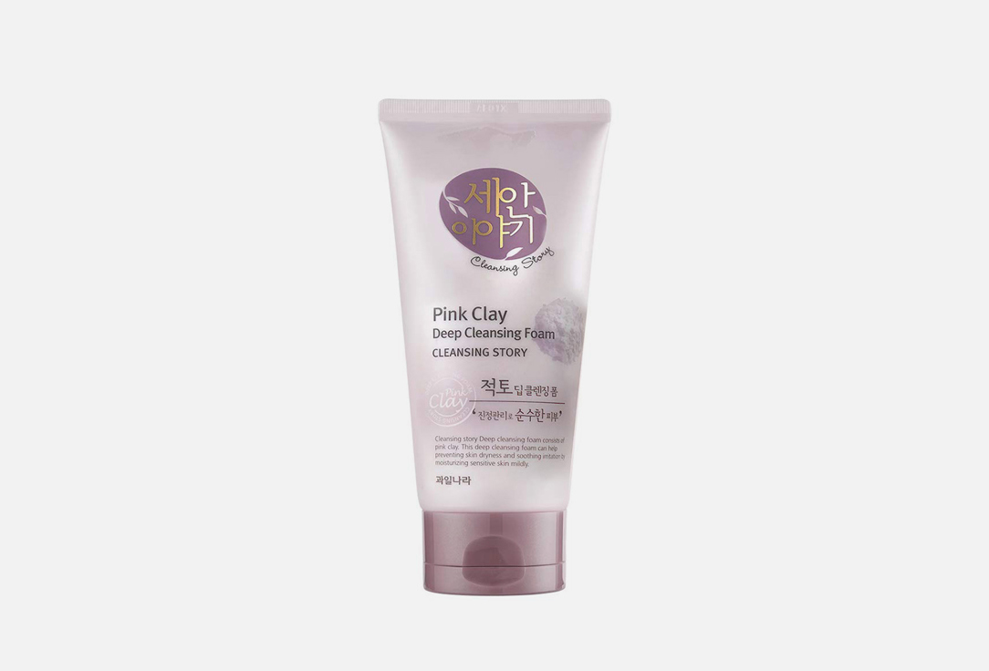 Welcos Cleansing face foam Cleansing story pink clay