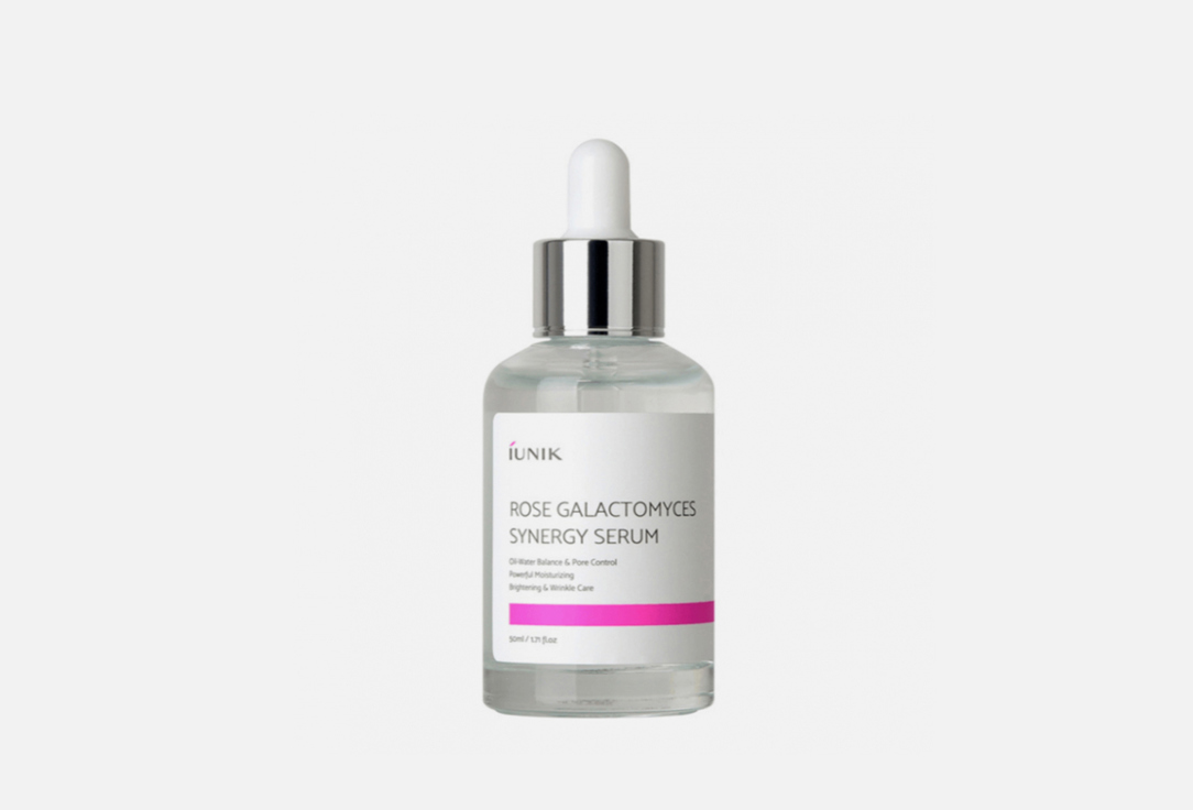 iUNIK Face Synergy Serum improves the texture of the skin Rose Galactomyces