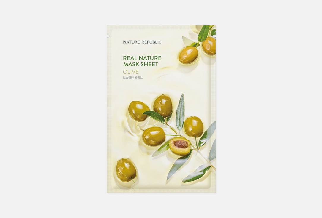 Nature Republic Face Mask Real Nature Sheet Olive