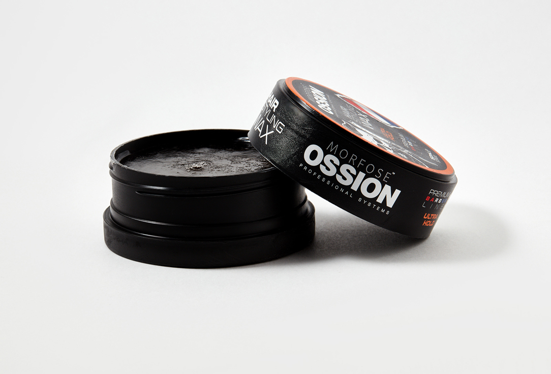 Morfose Ossion Premium Barber Line Hair Styling Wax As A Salon Hairstyle With A Strong Shine