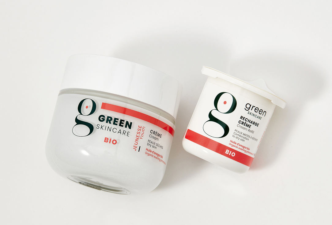 Green Skincare Anti-Aging Face Cream & Refill for Combination Skin Youth