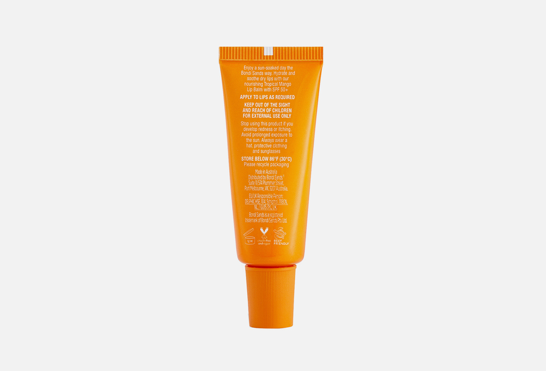 Bondi Sands Nourishing Lip Balm SPF 50+ Sunscreen Lip Care Mango