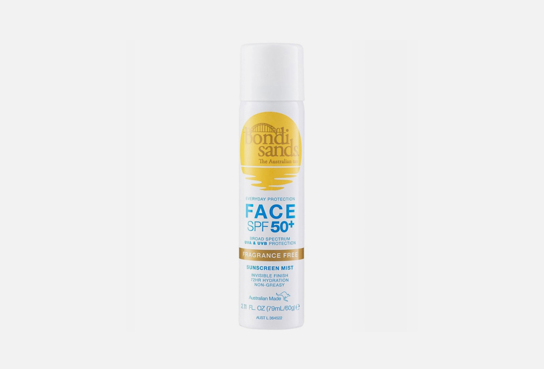 Bondi Sands Face Mist SPF 50+ Fragrance Free 