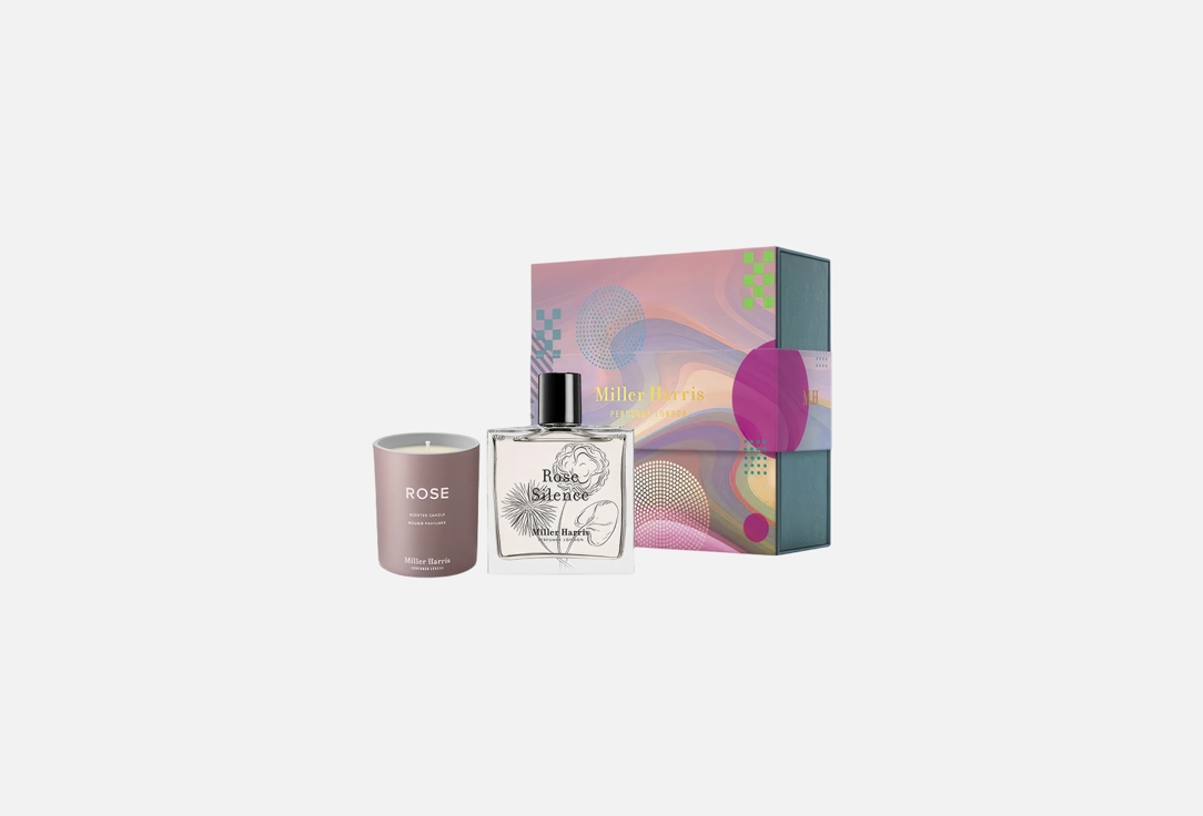 Miller Harris Eau de Parfum and Scented candle set Rose silence