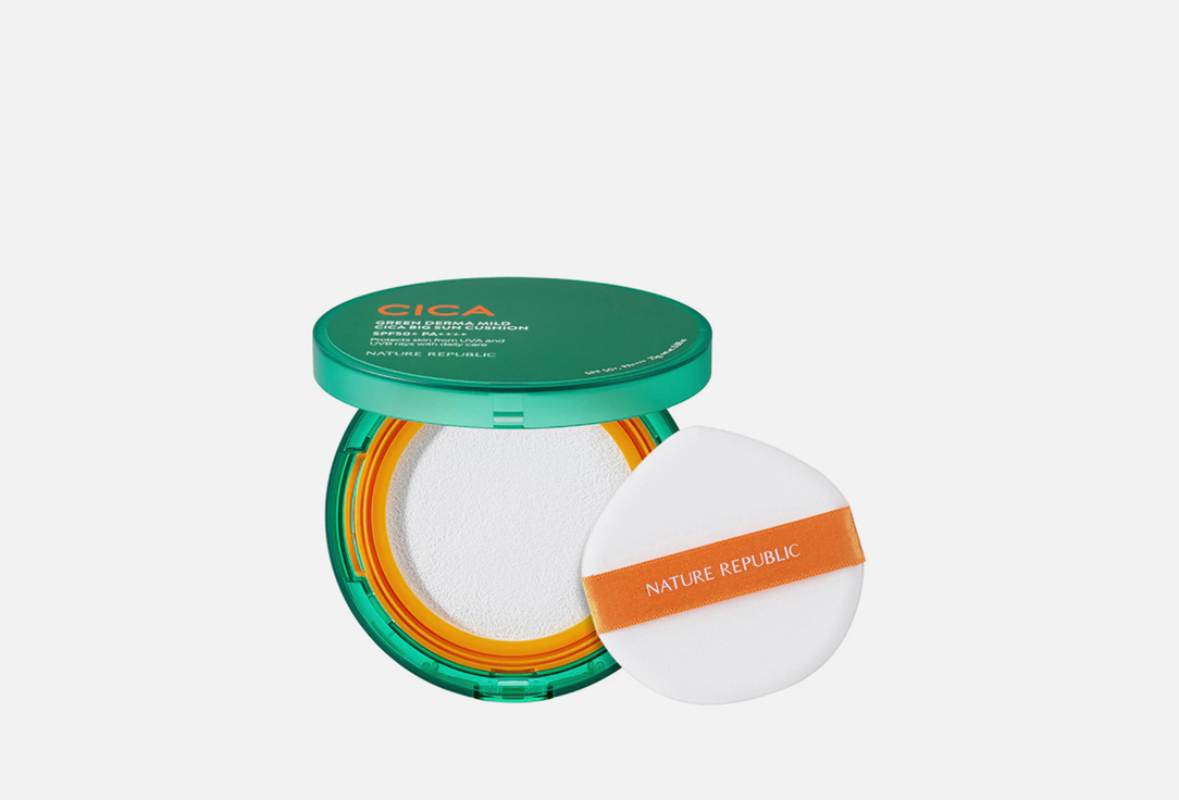 Nature Republic Sun Cushion SPF50+ Green Derma Cica