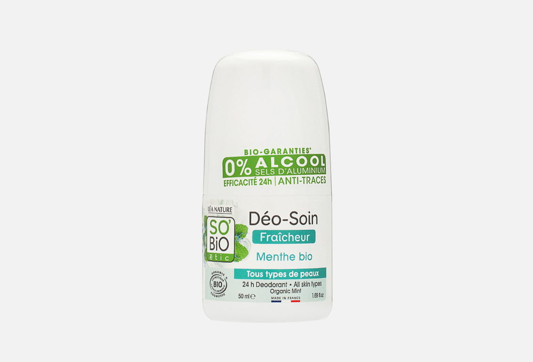 SO BiO etic Deodorant  Roll-On Organic Mint