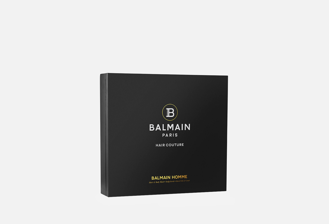 BALMAIN Paris hair and body shampoo & scalp scrub & beard oil  & comb set Hair Couture Homme