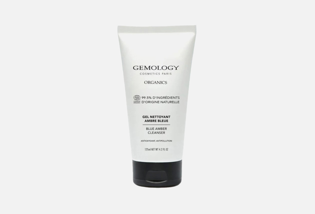 Gemology Cleansing Gel removes makeup for soft purified skin Blue amber 