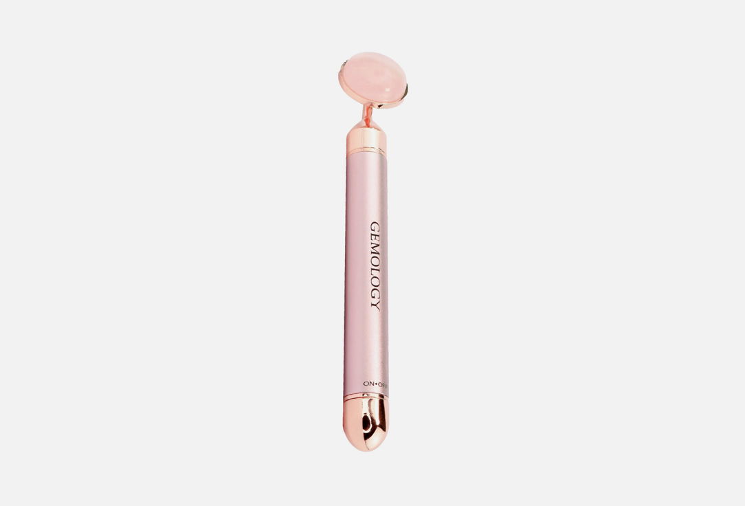 Gemology Facial massage roller Real rose quartz