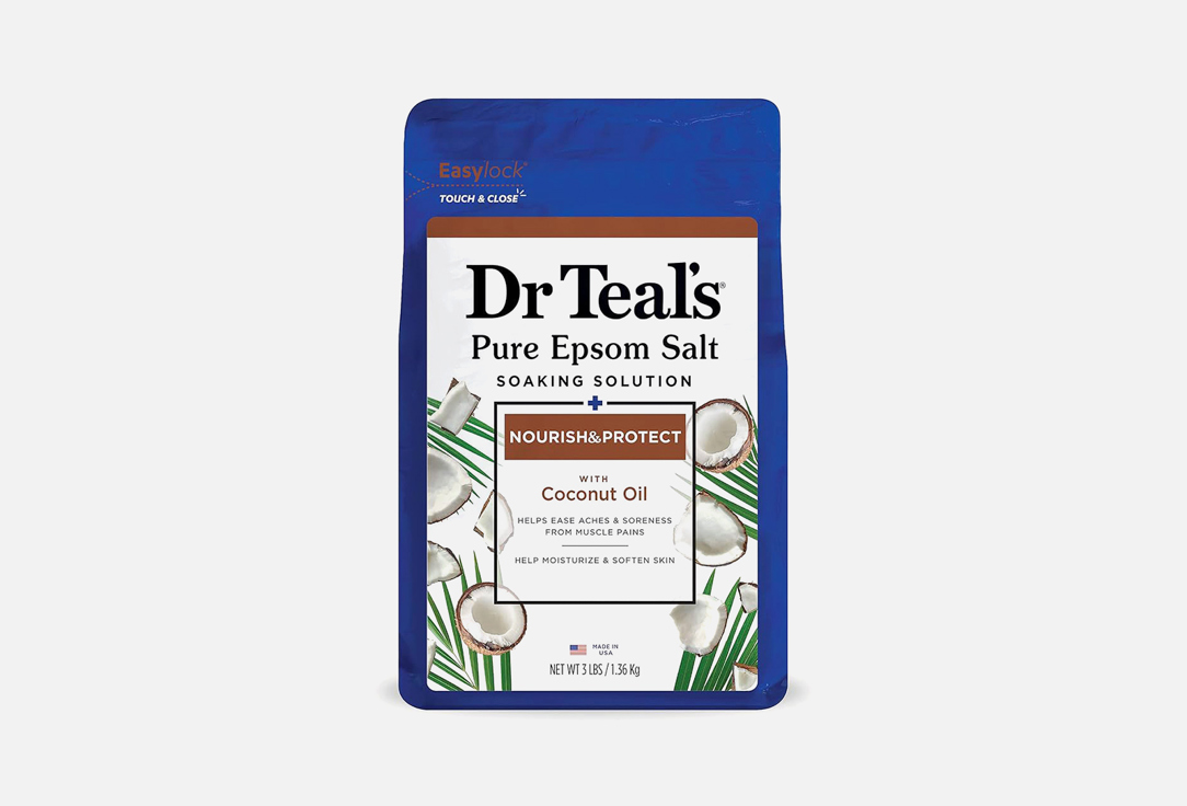 DR TEALS Salt scrub Pure Epsom Soak Coconut Oil