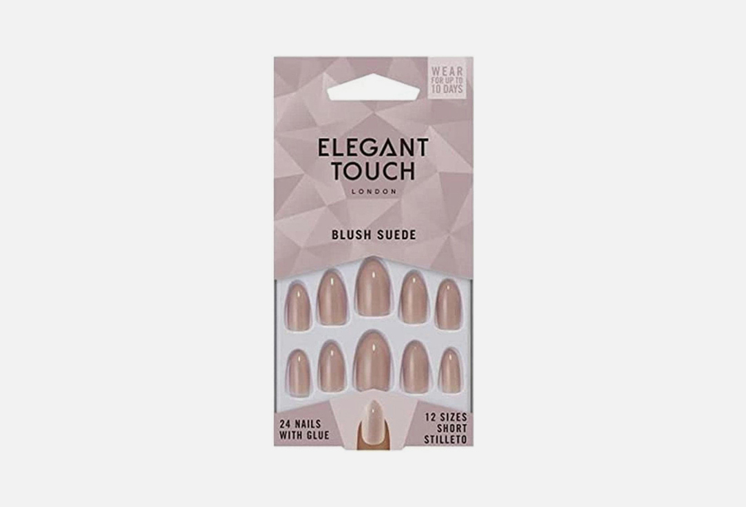 ELEGANT TOUCH Colour false nails Blush suede new nude