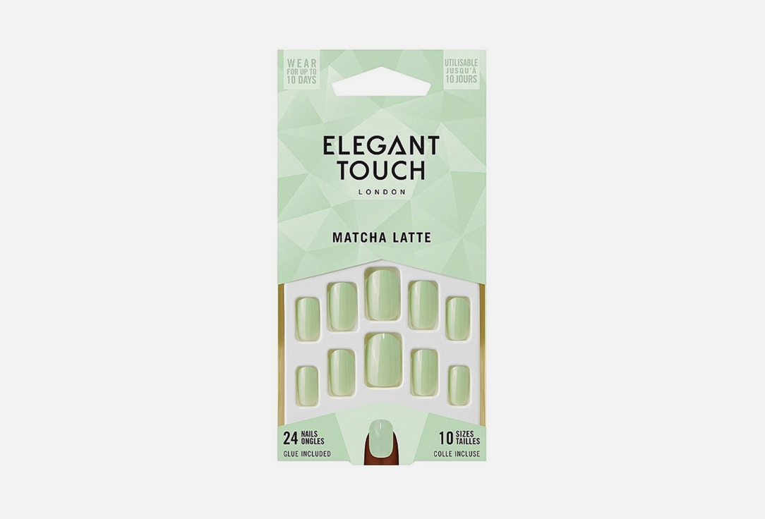 ELEGANT TOUCH Colour false nails Matcha latte