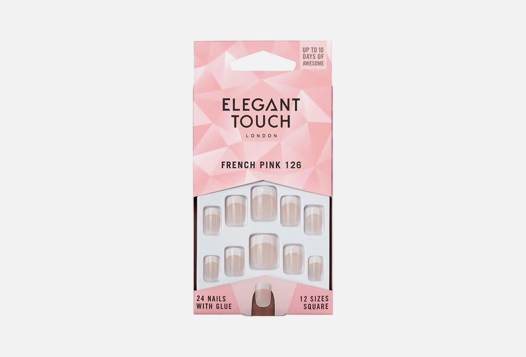 ELEGANT TOUCH Colour false nails French nails 126