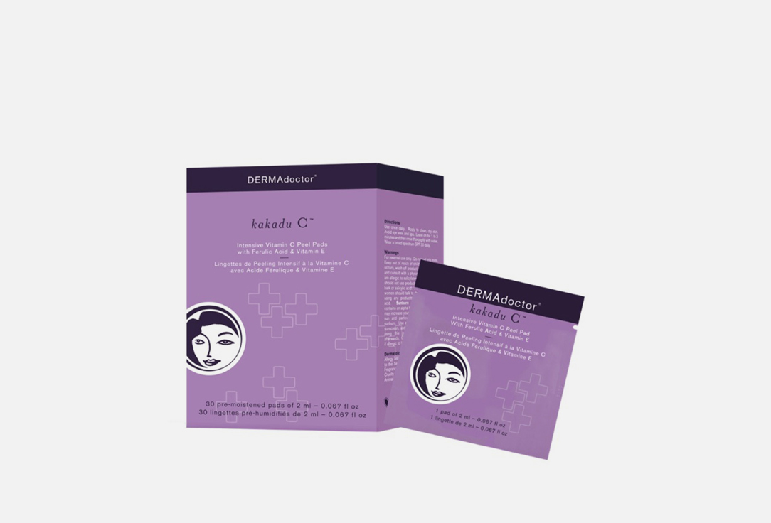 dermadoctor Face peeling pads Kakadu c ferulic acid & vit e 