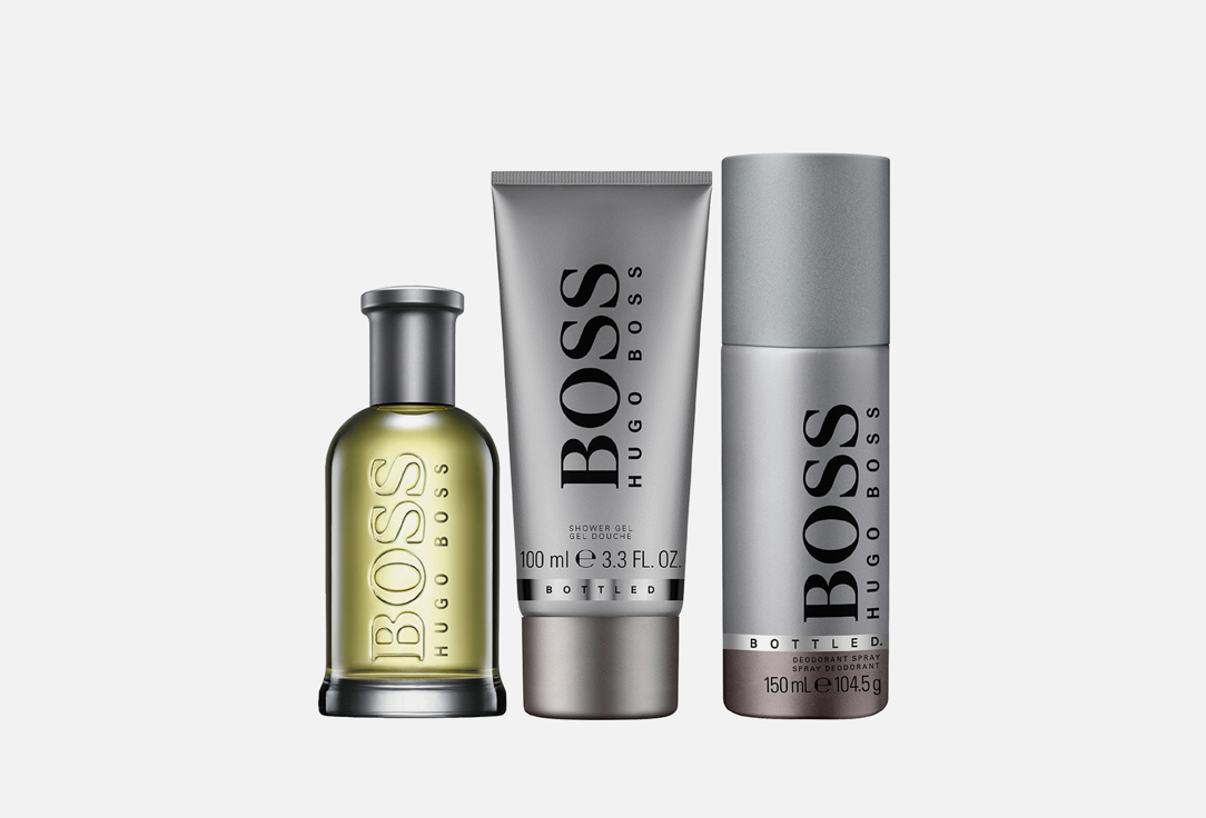 Hugo Boss Eau De Toilette & Shower Gel, & Deodorant Spray Set Xmas 2023 - Bottled