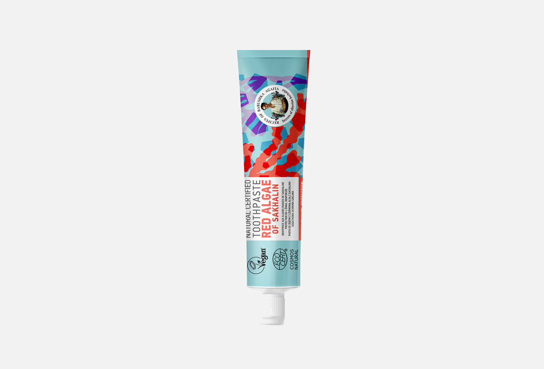 White Agafia Toothpaste Red Algae of Sakhalin Natural Certified 