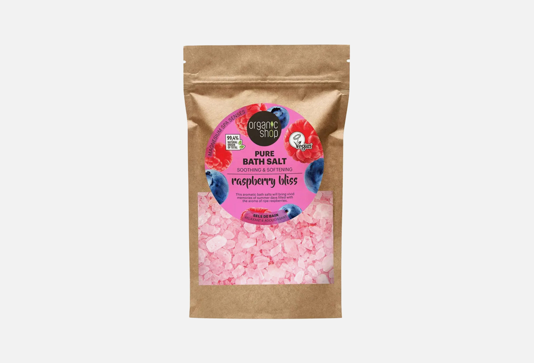 Organic Shop Bath salt Raspberry bliss soothing & softening