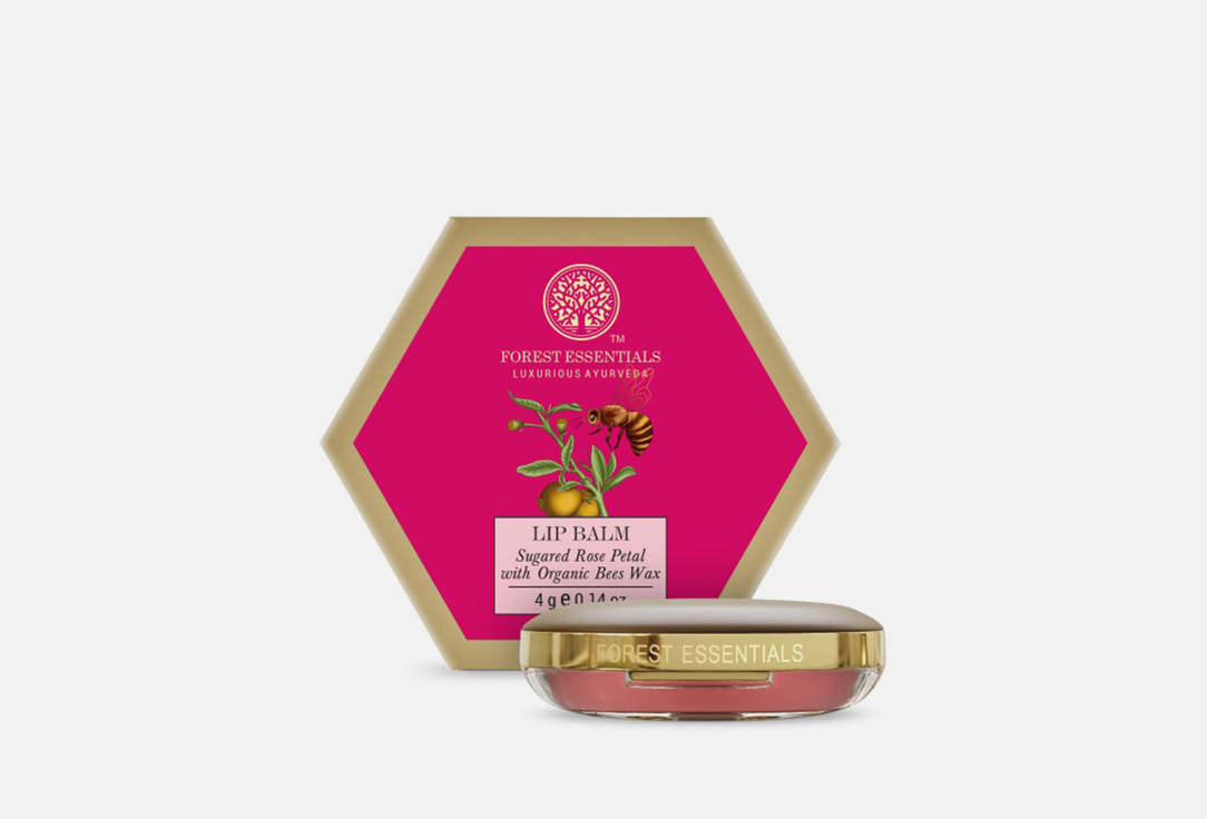 Forest Essentials Lip Balm  Luscious Sugared Rose Petal