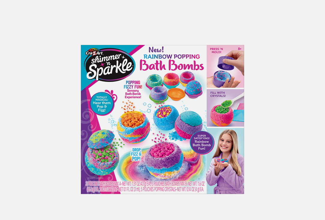 Shimmer N Sparkle Bath Bombs Rainbow Popping