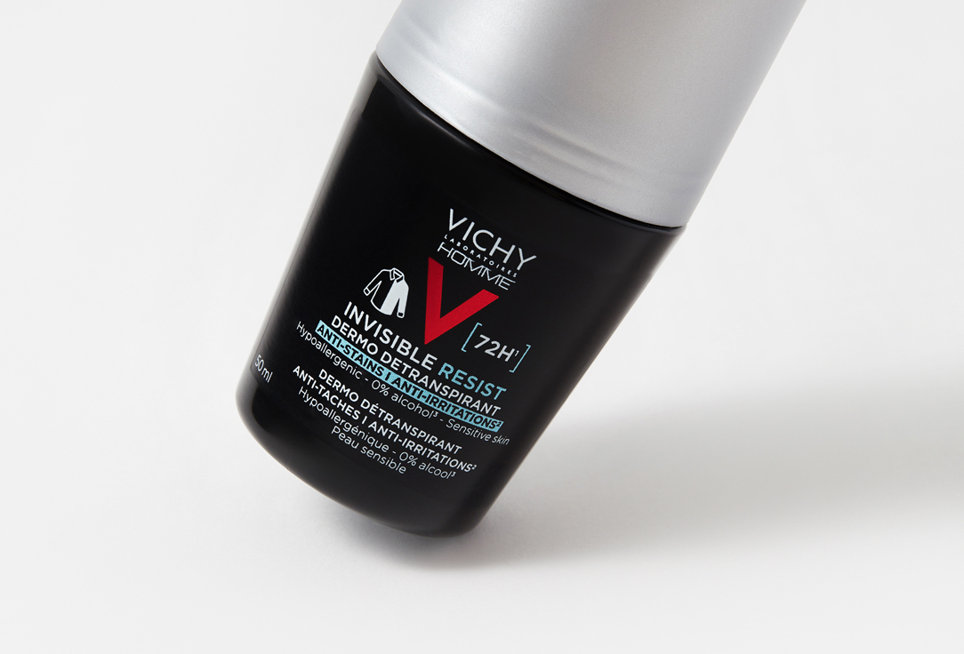 Vichy Anti-Stain Roll-on Deodorant for sensitive skin 72 Hours Invisible Resist