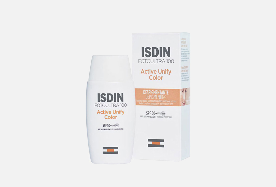 ISDIN Tinted Sunscreen Cream SPF50+ Fotoultra 100 Active Unify Color Fusion Fluid