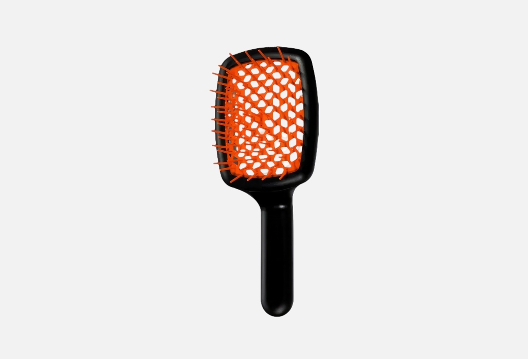 Janeke  Vented Hair brush  Curvy M Black Orange