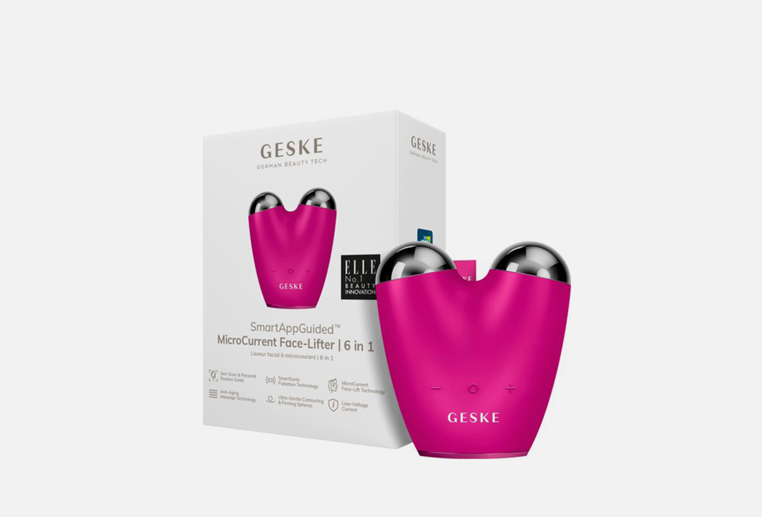 GESKE MicroCurrent Face-Lifting Device for Skin Firming & Smoothing MicroCurrent Facial Lifter 6 in 1