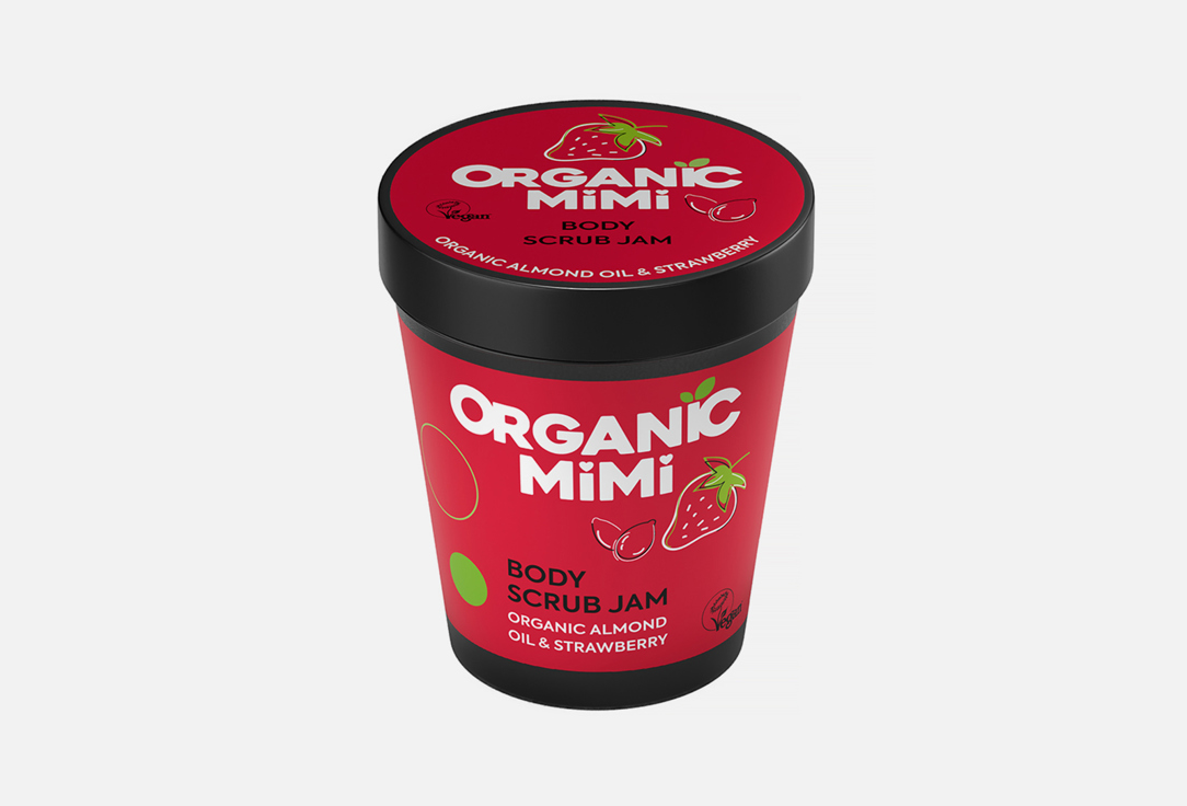 ORGANIC MIMI Body Scrub Jam Almond & Strawberry