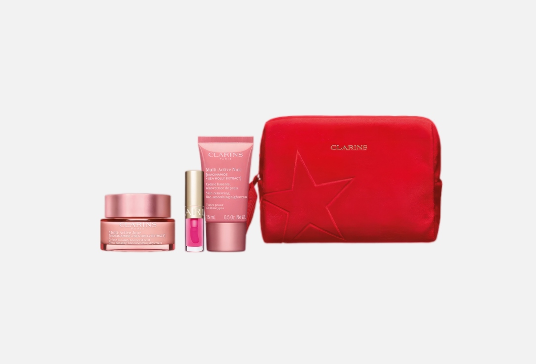 Clarins radiance-boosting skincare set Multi Active Collection 