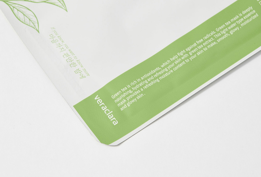 Clara's Choice Face Mask Green Tea Mask Sheet