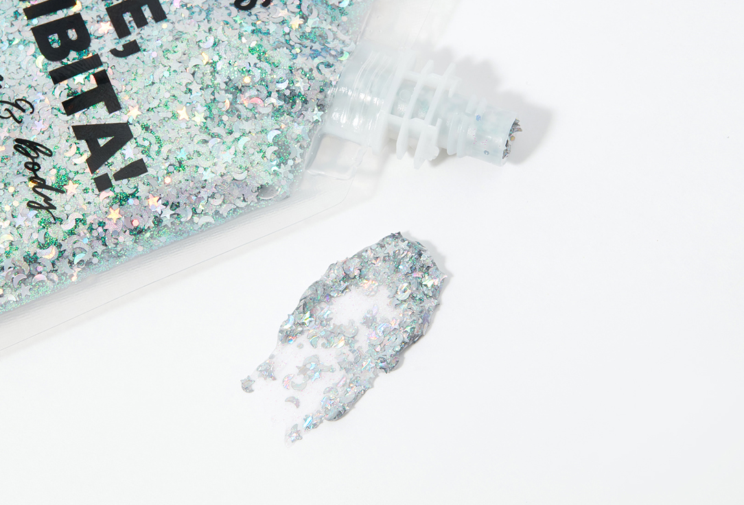 7DAYS Glitter Gel For Hair, Face And Body Shine, Bombita! Gel-Glitter For Face, Hair And Body